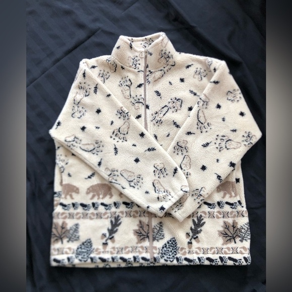 Vtg Brown Bear Print Jacket - Picture 3 of 10